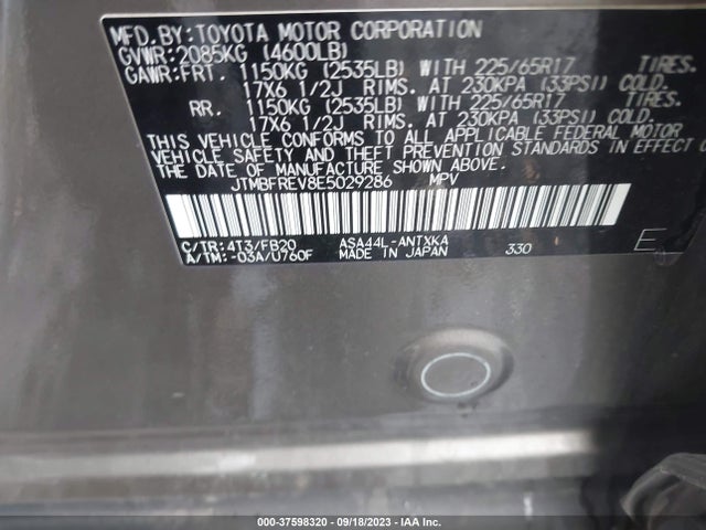 Toyota RAV4 LE 2014 JTMBFREV8E5029286 Image 9