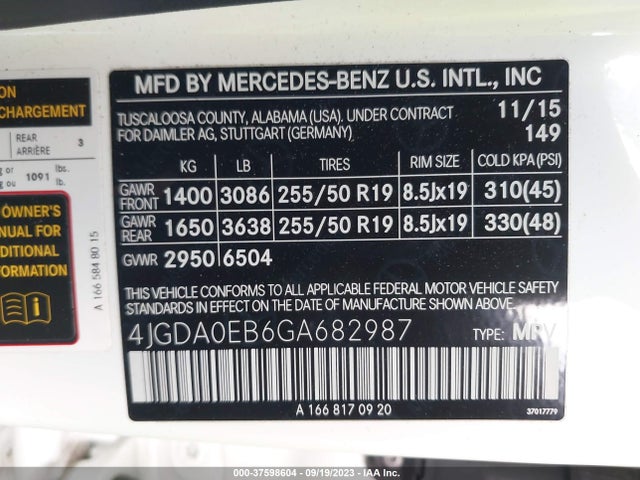 4JGDA0EB6GA682987 Mercedes-Benz Gle 300d 4matic