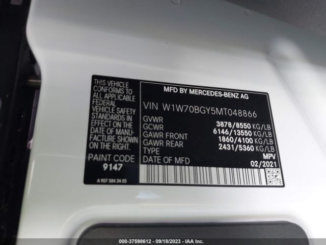 W1W70BGY5MT048866 Mercedes-Benz SPRINTER CARGO VAN