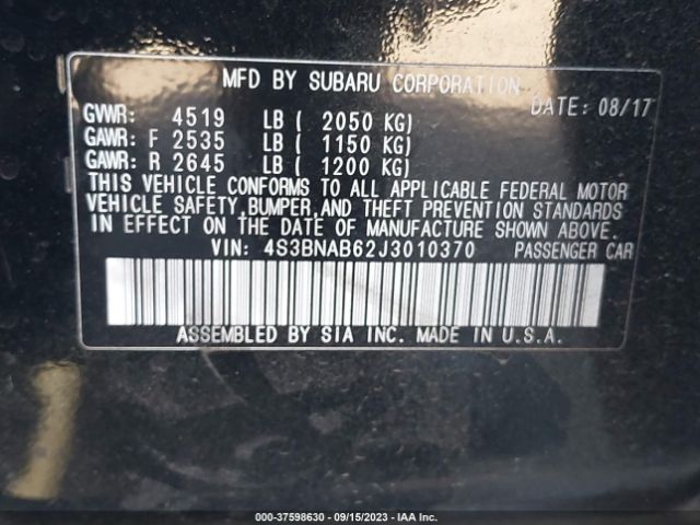 4S3BNAB62J3010370 Subaru Legacy