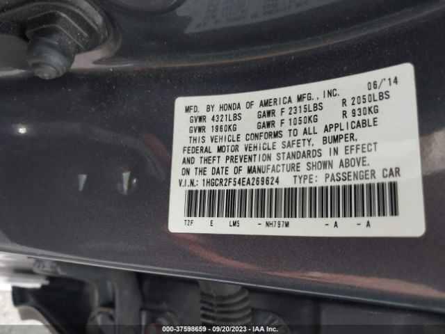 1HGCR2F54EA269624 Honda Accord Sedan Sport