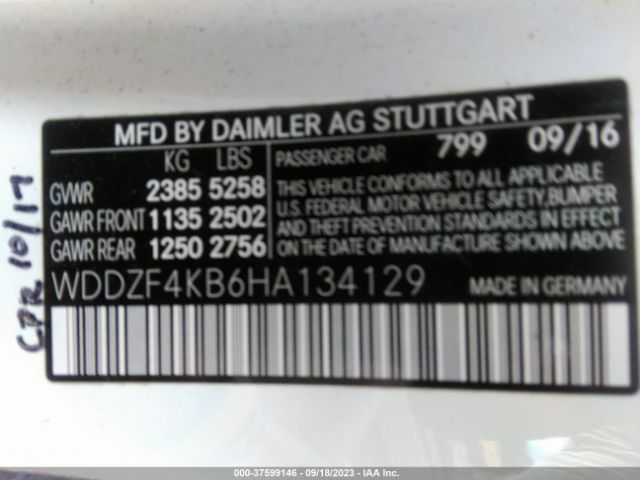 WDDZF4KB6HA134129 Mercedes-Benz E-class E 300