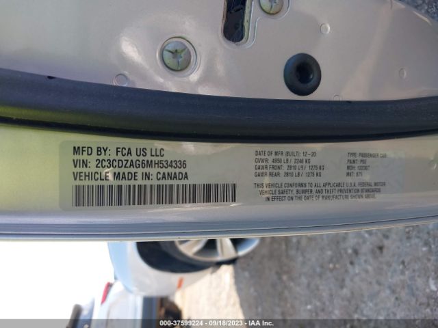 2C3CDZAG6MH534336 Dodge Challenger Sxt