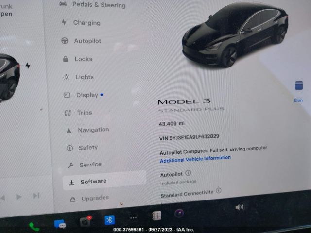 5YJ3E1EA9LF632829 Tesla Model 3 Standard Range