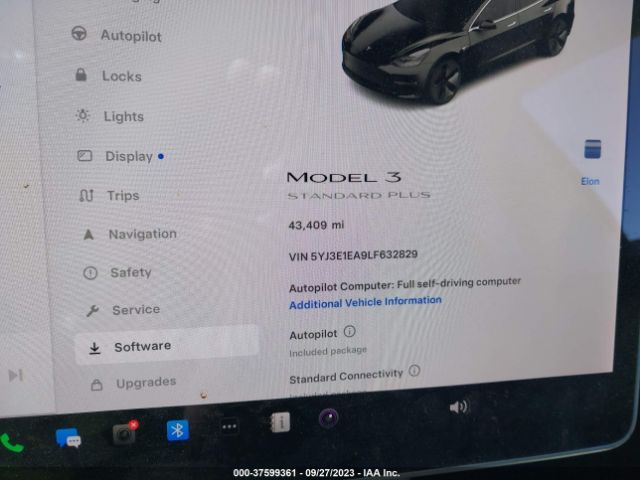 5YJ3E1EA9LF632829 Tesla Model 3 Standard Range