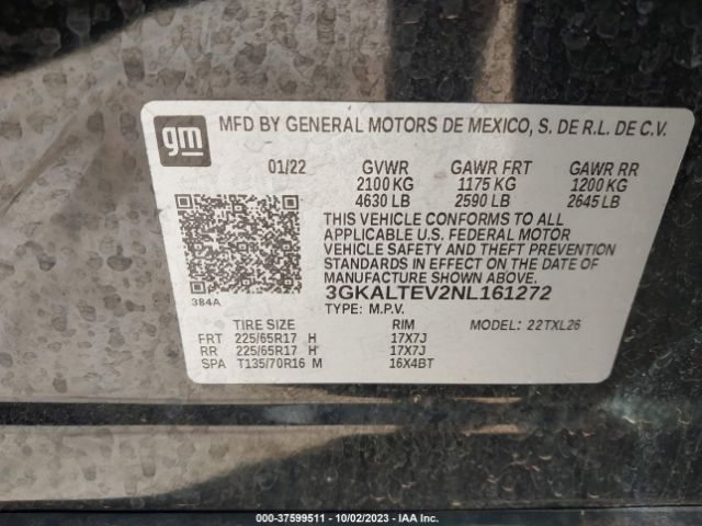 3GKALTEV2NL161272 GMC Terrain Sle