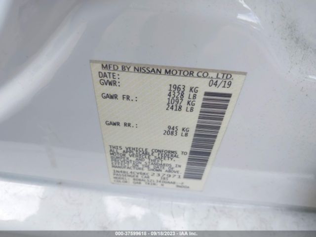 1N4BL4CV6KC237971 Nissan Altima 2.5 Sr