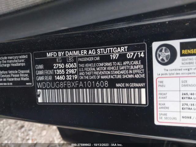 WDDUG8FBXFA101608 Mercedes-Benz S-class S 550