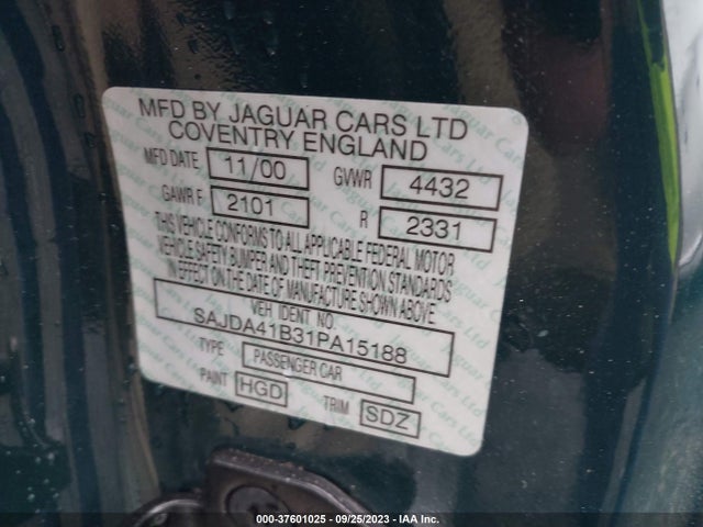 2001 JAGUAR XK8 SAJDA41B31PA15188 Photo 8