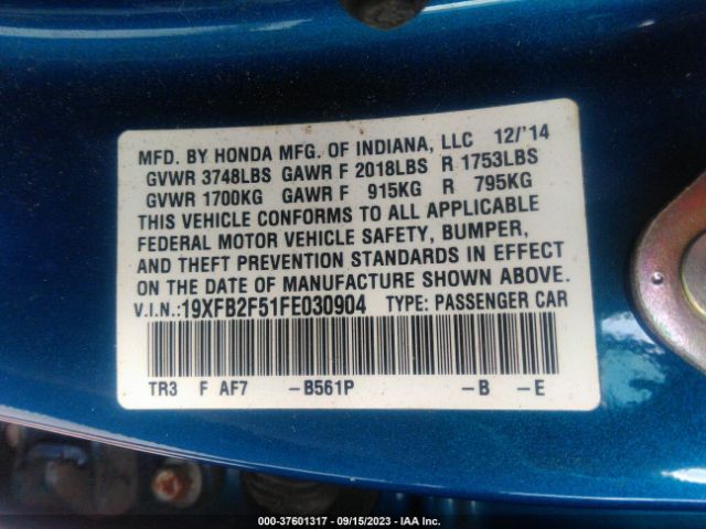 19XFB2F51FE030904 Honda Civic Sedan Lx