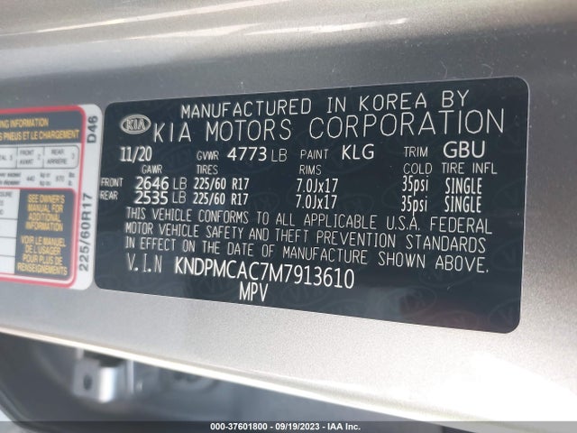 KIA Sportage Lx 2021 KNDPMCAC7M7913610 Image 9