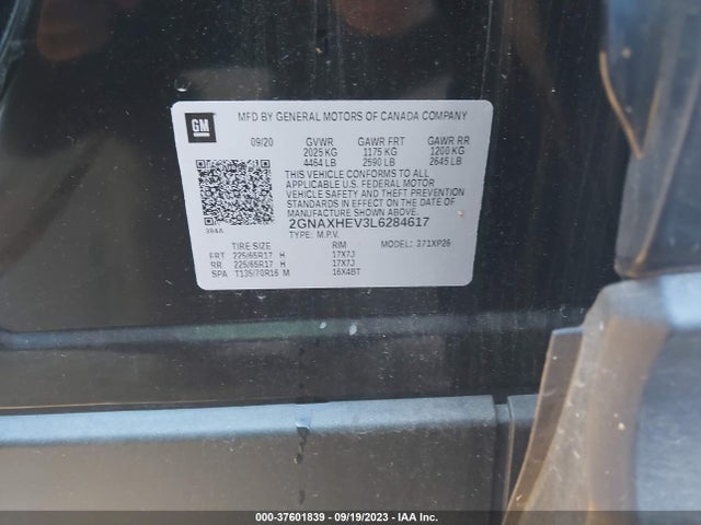 Chevrolet EQUINOX LS 2020 2GNAXHEV3L6284617 Image 9
