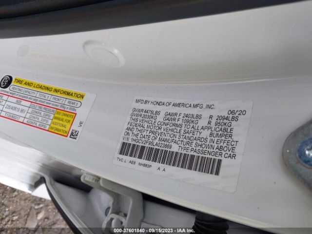 1HGCV2F95LA023869 Honda Accord Sedan Touring