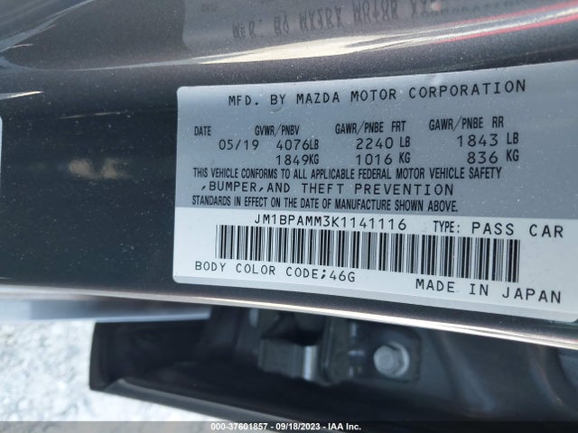 Mazda Mazda3 Hatchback W/preferred Pkg 2019 JM1BPAMM3K1141116 Image 9