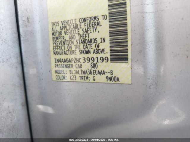 1N4AA6AP2HC399199 Nissan Maxima Sr