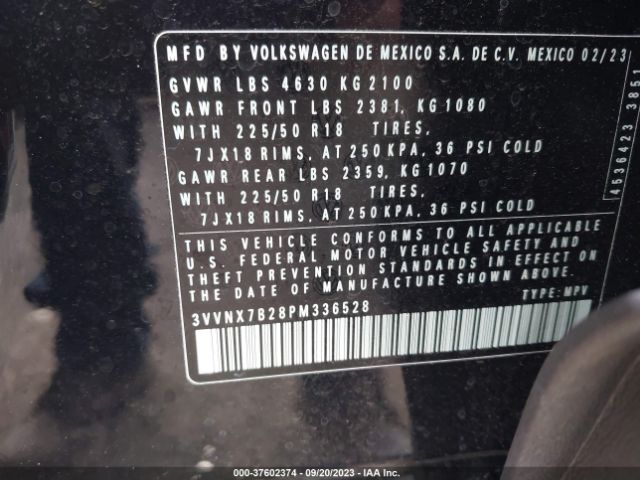 3VVNX7B28PM336528 Volkswagen Taos 1.5t Se