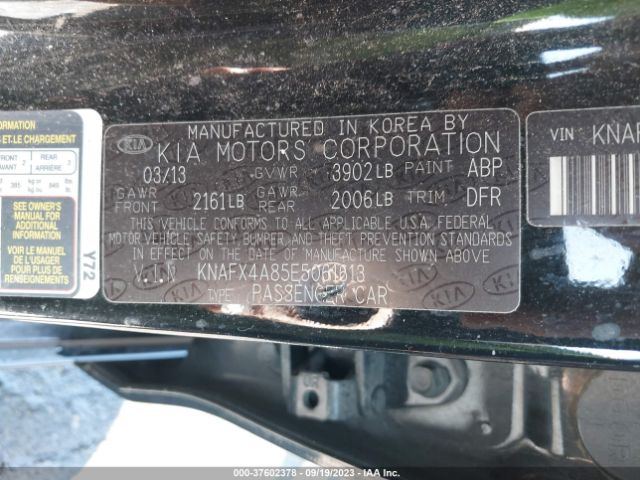 KNAFX4A85E5061613 KIA FORTE EX