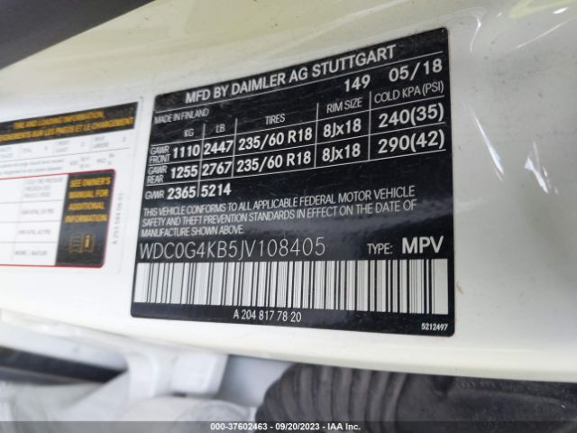 WDC0G4KB5JV108405 Mercedes-Benz Glc Glc 300