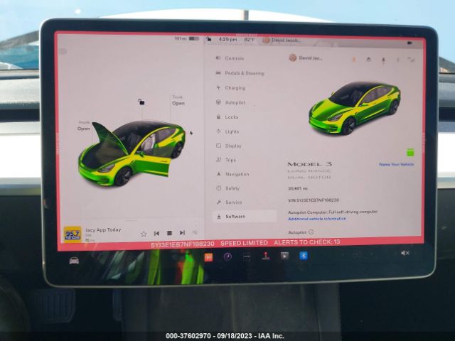 5YJ3E1EB7NF198230 Tesla Model 3 Long Range