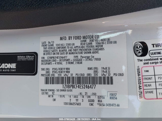 Ford MUSTANG GT 2014 1ZVBP8CF4E5246477 Image 9