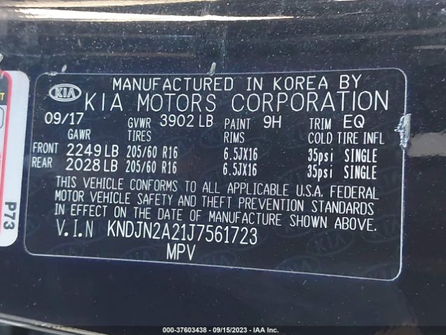 KNDJN2A21J7561723 KIA Soul Base