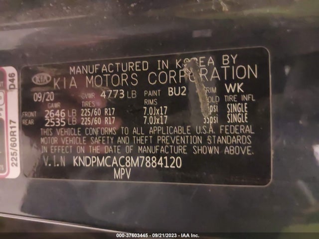 KIA Sportage Lx 2021 KNDPMCAC8M7884120 Image 9