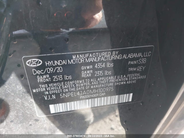 Hyundai SONATA SEL 2021 5NPEL4JA0MH100975 Image 9
