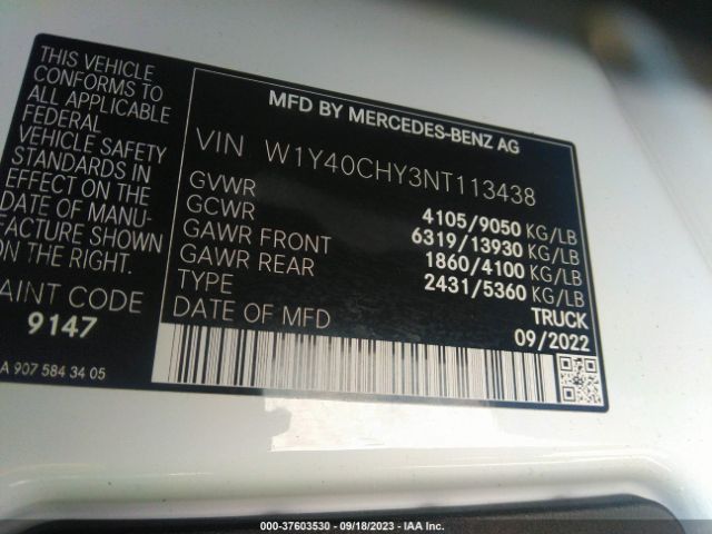 W1Y40CHY3NT113438 Mercedes-Benz SPRINTER CARGO VAN