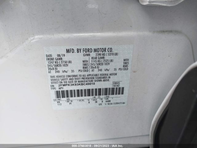 2FMPK3K93KBC49010 Ford Edge Titanium