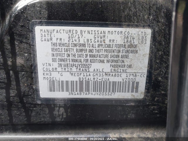 Nissan SENTRA SR 2018 3N1AB7AP4JY205527 Image 9