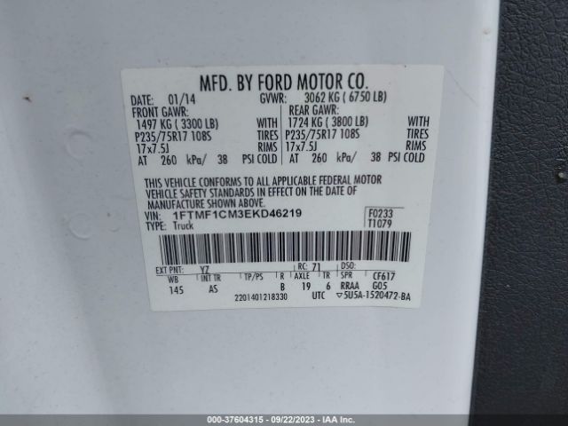 1FTMF1CM3EKD46219 Ford F-150 Xl/xlt/stx