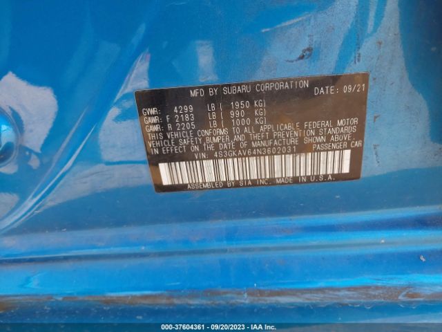 4S3GKAV64N3602031 Subaru Impreza Premium
