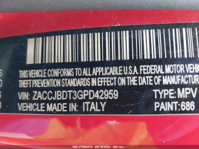 ZACCJBDT3GPD42959 Jeep Renegade Limited