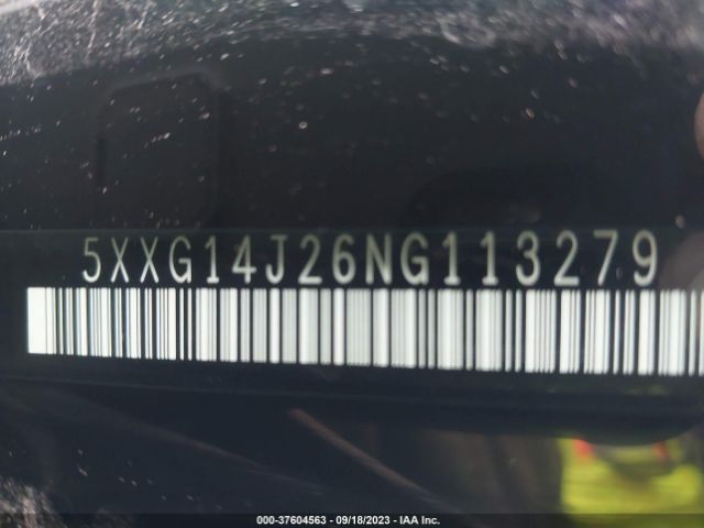 5XXG14J26NG113279 KIA K5 LXS