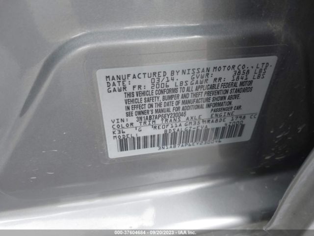 3N1AB7AP6EY230046 Nissan SENTRA SL