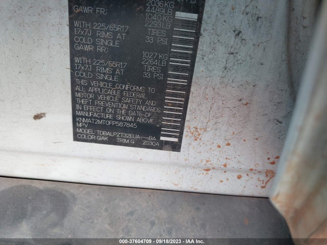 Nissan ROGUE S 2015 KNMAT2MT0FP587845 Image 9