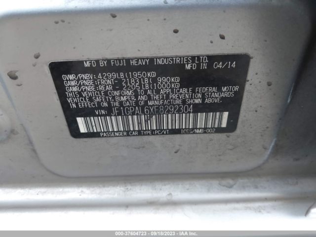 JF1GPAL6XE8292304 Subaru Impreza Wagon 2.0i Sport Premium
