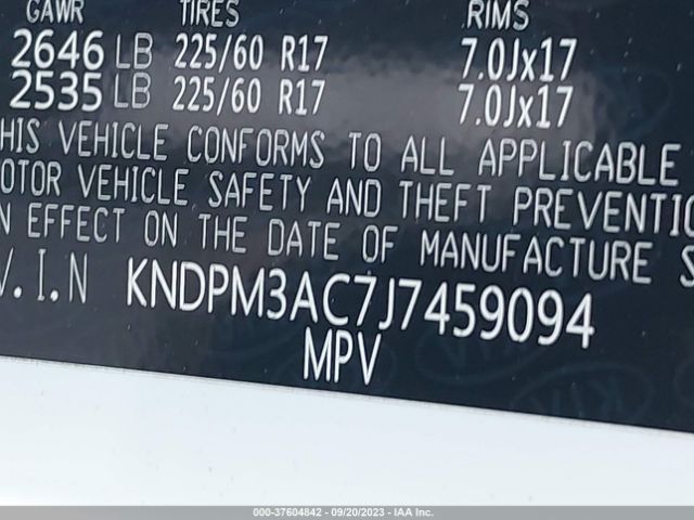 KNDPM3AC7J7459094 KIA Sportage Lx