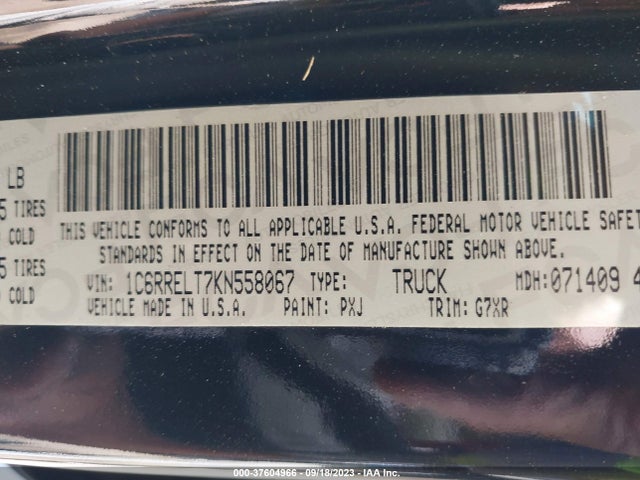 RAM 1500 Rebel 2019 1C6RRELT7KN558067 Image 16