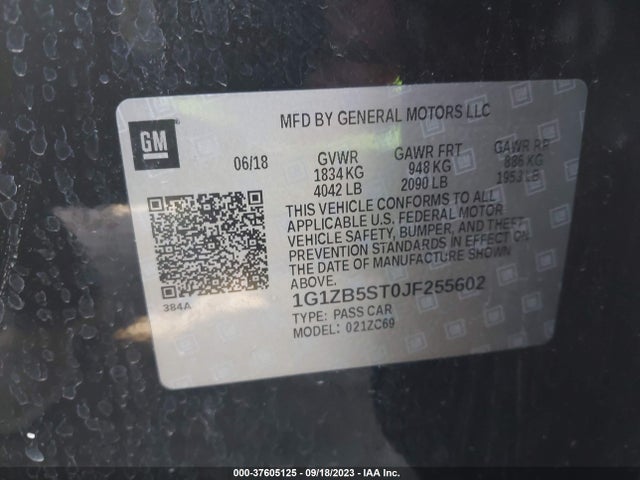 Chevrolet Malibu 1ls 2018 1G1ZB5ST0JF255602 Image 9