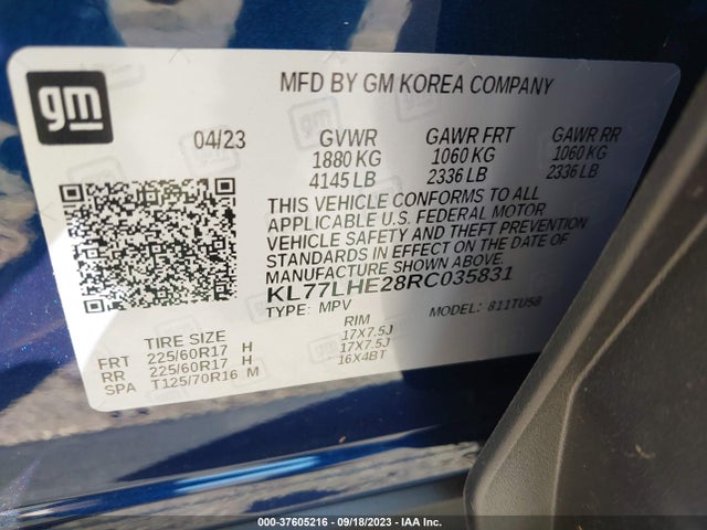 Chevrolet Trax Lt 2024 KL77LHE28RC035831 Image 9