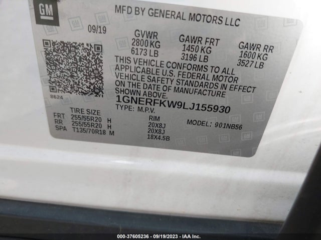 Chevrolet Traverse Ls 2020 1GNERFKW9LJ155930 Image 9