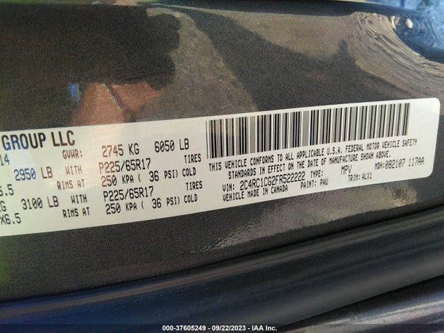 2C4RC1CG2FR522222 Chrysler Town & Country Touring-l