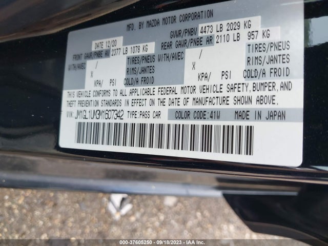 Mazda Mazda6 Sport 2021 JM1GL1UM3M1607342 Image 9