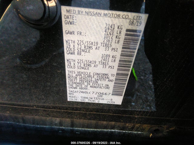 Nissan Rogue Sl 2020 5N1AT2MV0LC720667 Image 15