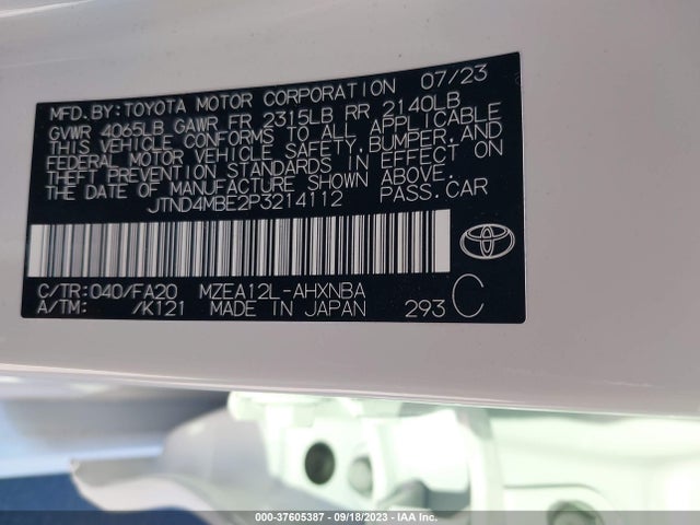 Toyota Corolla Hatchback Se 2023 JTND4MBE2P3214112 Image 15