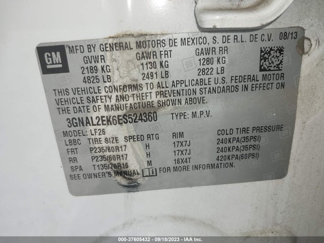 Chevrolet Captiva Sport Fleet Ls 2014 3GNAL2EK6ES524360 Image 10