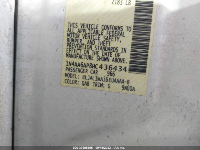 1N4AA6AP8HC436434 Nissan Maxima Sr