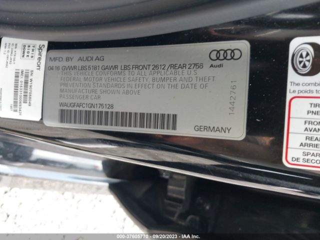 WAUGFAFC1GN175128 Audi A6 2.0t Premium Plus
