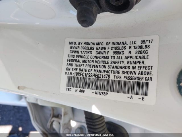 19XFC1F92HE021478 Honda Civic Sedan Touring